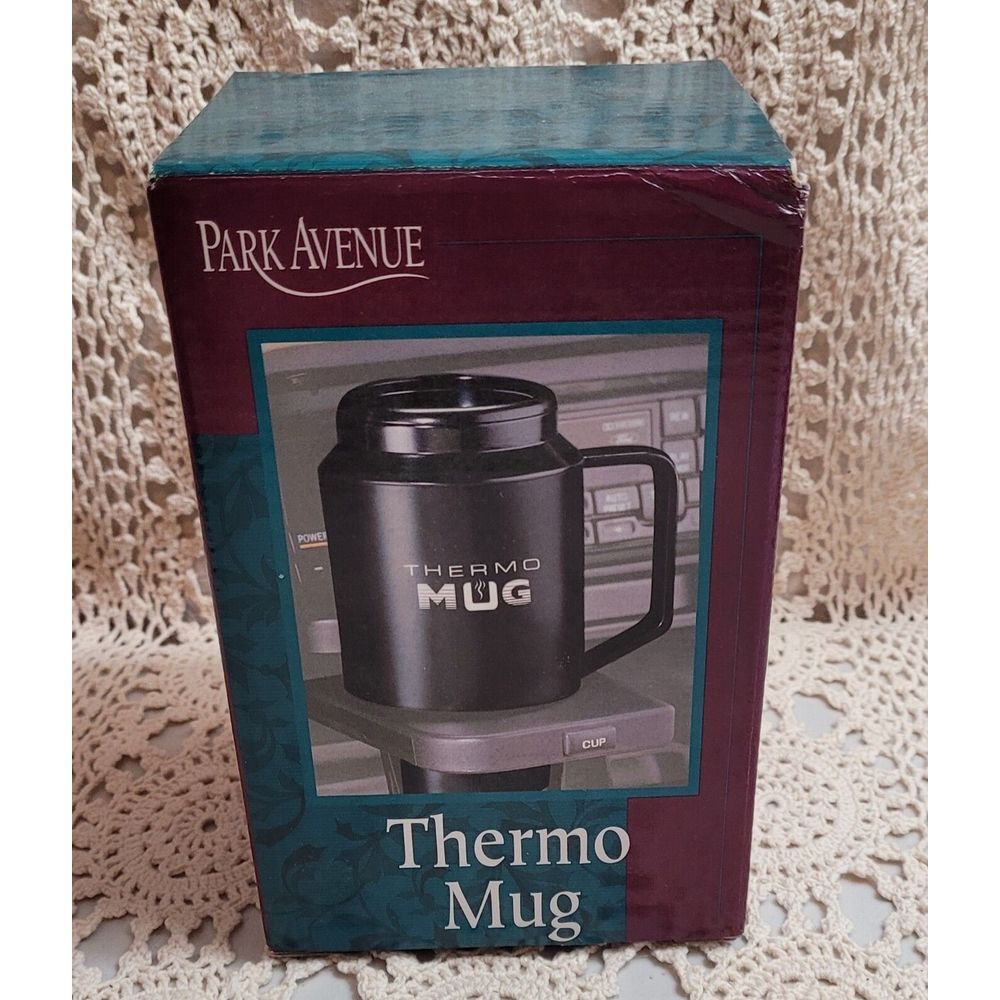 Park Avenue Travel Thermo Mug. New - Open Box. Black. Splash resistant lid‎